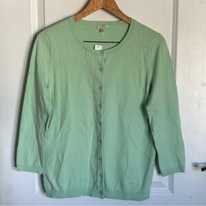 Talbots Light Green Women's Cardigan Size M